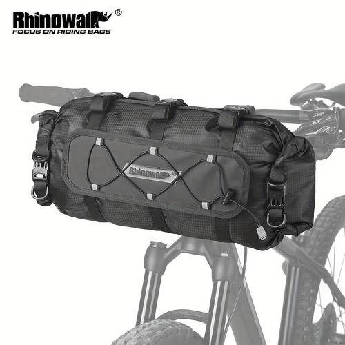 Rhinowalk 12L Heavy-Duty Bike Handlebar Bag – Adjustable Bikepacking System for MTB/Road Bikes