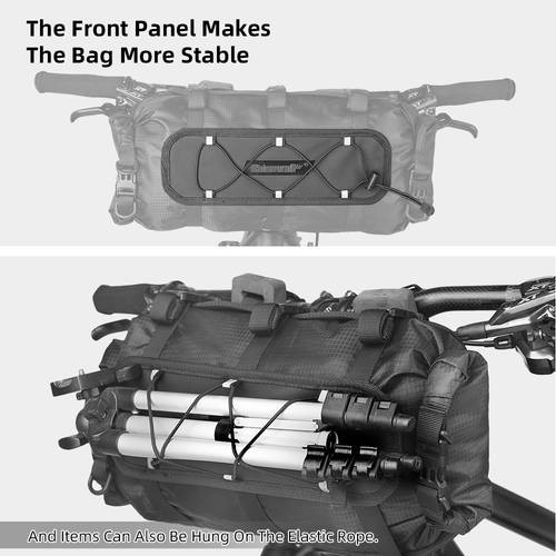 Rhinowalk 12L Heavy-Duty Bike Handlebar Bag – Adjustable Bikepacking System for MTB/Road Bikes