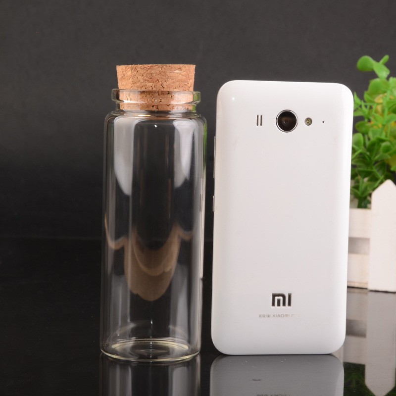 100ml Clear Cork Glass Bottles