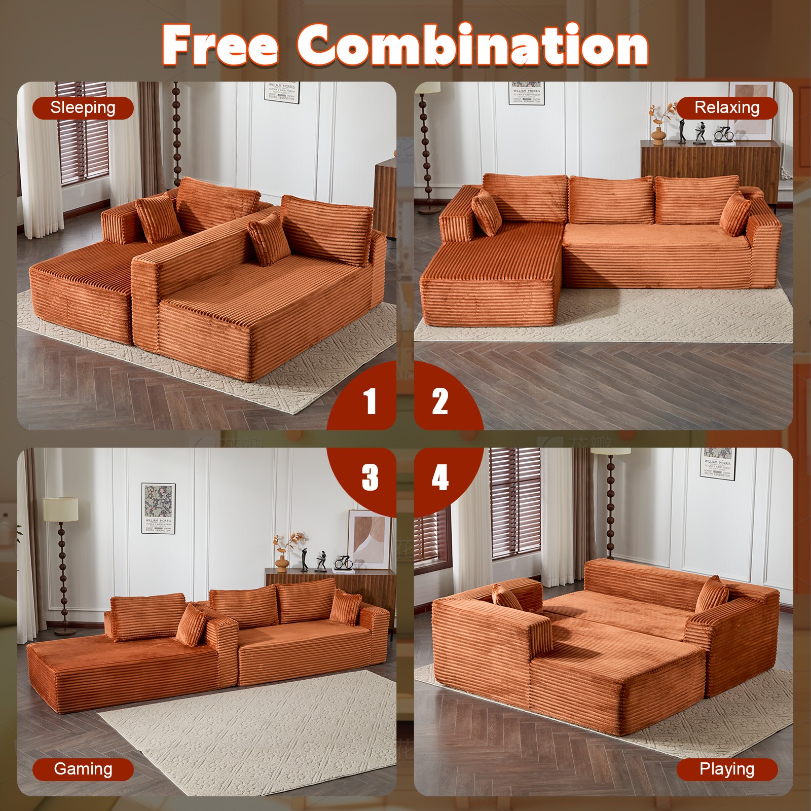 Brown Sectional Sofa