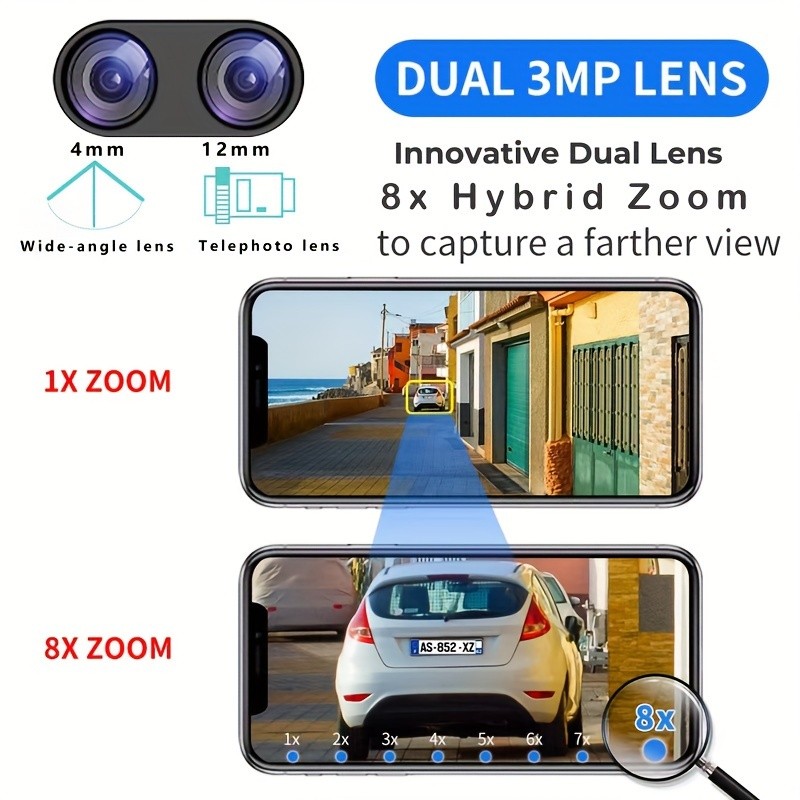 HEIYOUCAM 3MP Security Battery Outdoor Wireless Solar Camera