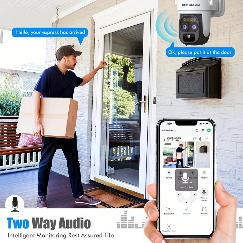 HEIYOUCAM 3MP Security Battery Outdoor Wireless Solar Camera