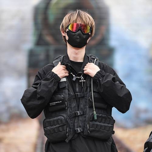 Rhinowalk Motorcycle Riding Vest – Adjustable Strap, Durable Polyester, Portable Outdoor Travel Backpack for Motorcycle Riders