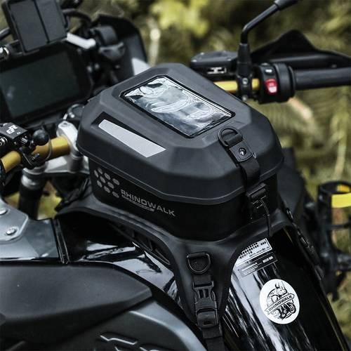 Rhinowalk Touchscreen Motorcycle Tank Bag – 5.6L Large Capacity Camera Backpack for Travel & Storage