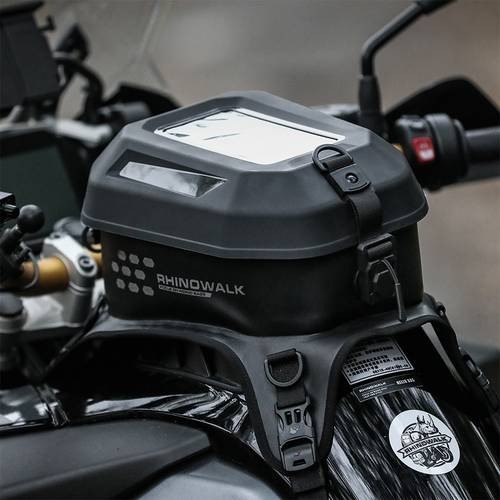 Rhinowalk Touchscreen Motorcycle Tank Bag – 5.6L Large Capacity Camera Backpack for Travel & Storage
