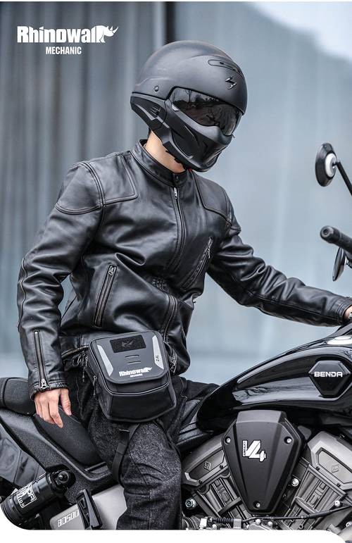 Rhinowalk Motorcycle Leg Bag 2.4L – Heavy-Duty Tank Bag with Anti-Lost Key Clip, Multi-Compartment Design & Adjustable Strap