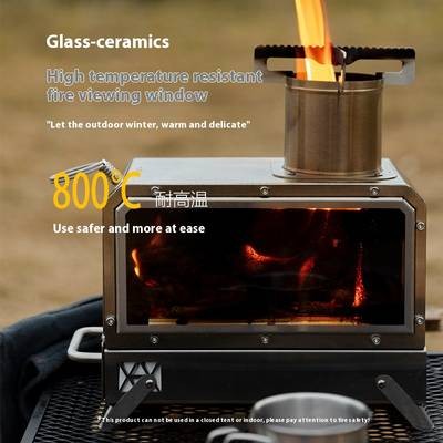 Mountainhiker Portable Wood Firewood Square Stove – Stainless Steel Wood Burning Stove for Camping, Hiking & Outdoor Adventures