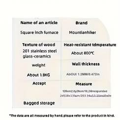 Mountainhiker Portable Wood Firewood Square Stove – Stainless Steel Wood Burning Stove for Camping, Hiking & Outdoor Adventures