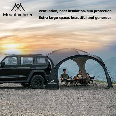 Mountainhiker Outdoor Camping Silvery-Plated Canopy Tent – Anti-Ultraviolet Self-Driving Sunshade Dome Tent for 3-10 People