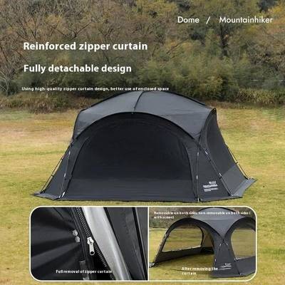 Mountainhiker Zipper Dome Tent – Large Capacity Multi-Person Shelter for Outdoor Camping, 5-10 People