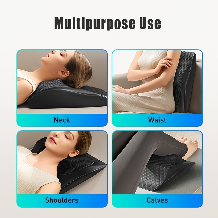Back Massager with Heat – 3D Kneading Massage Pillow for Neck, Back, Shoulder, and Legs