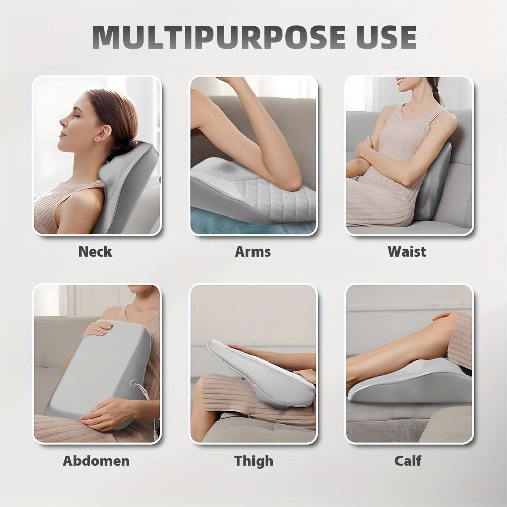 Back Massager with Heat – 3D Kneading Massage Pillow for Neck, Back, Shoulder, and Legs