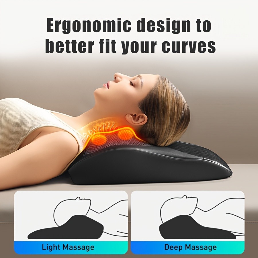 Back Massager with Heat – 3D Kneading Massage Pillow for Neck, Back, Shoulder, and Legs