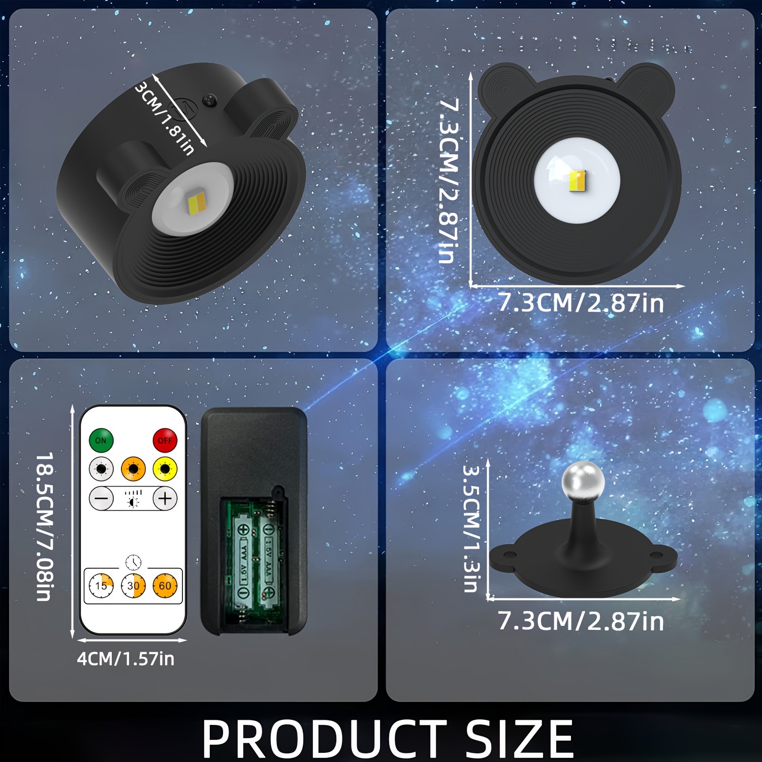 1/2/4pcs Rechargeable LED Wall Lamp