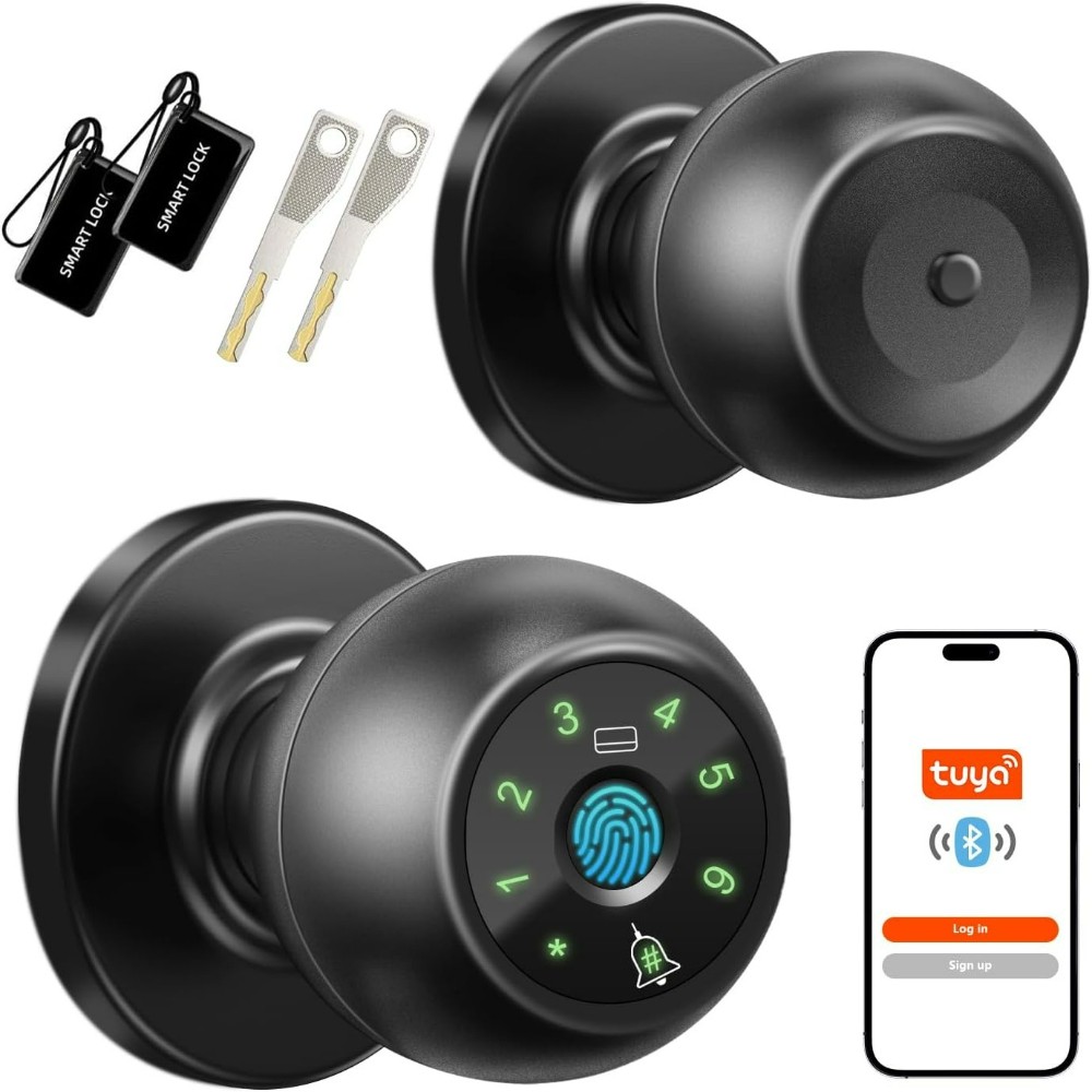 YFK Smart Biometric Fingerprint Door Lock with Doorbell