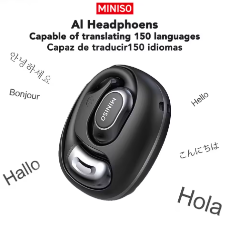 MINISO MS156 Bluetooth V5.4 Earphones – AI Wireless Headphones with Mic, Button Control, and Noise Reduction for Clear Sound