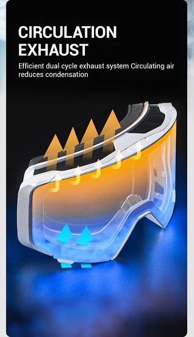 KAPVOE Skiing Glasses for Men & Women – Outdoor Sports Snow Eyewear with Magnetic Lens for Skiing & Snowboarding