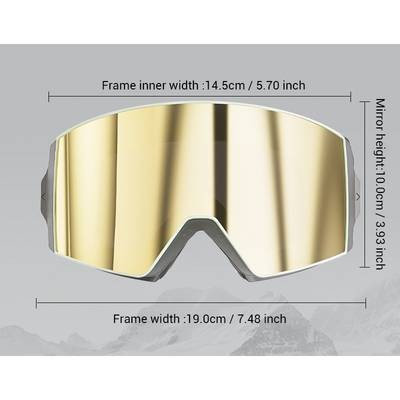 KAPVOE Photochromic Skiing Glasses – Magnetic HD Lenses, TPU Frame, Ideal for Alpine Skiing & Snowboarding