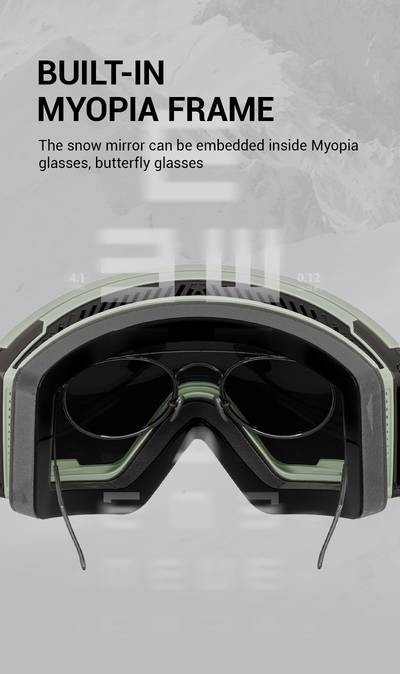 KAPVOE Photochromic Skiing Glasses – Magnetic HD Lenses, TPU Frame, Ideal for Alpine Skiing & Snowboarding