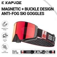 KAPVOE Photochromic Skiing Glasses – Magnetic HD Lenses, TPU Frame, Ideal for Alpine Skiing & Snowboarding