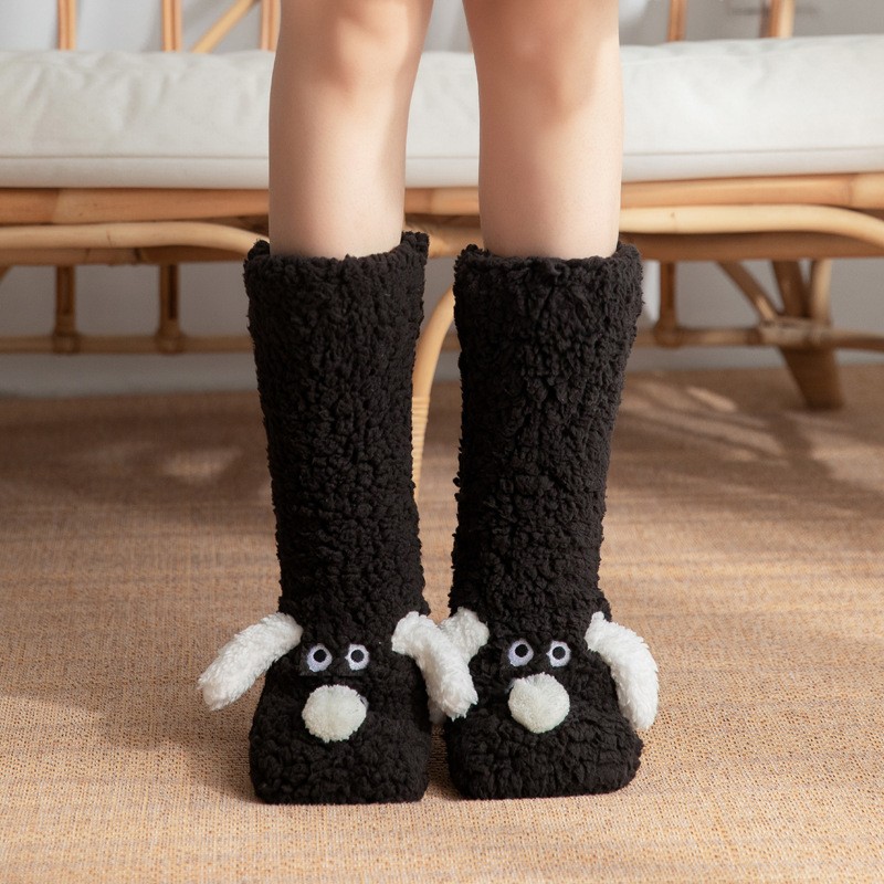 Cute Cartoon Dog Floor Socks – Cozy, Non-Slip Winter Warmth