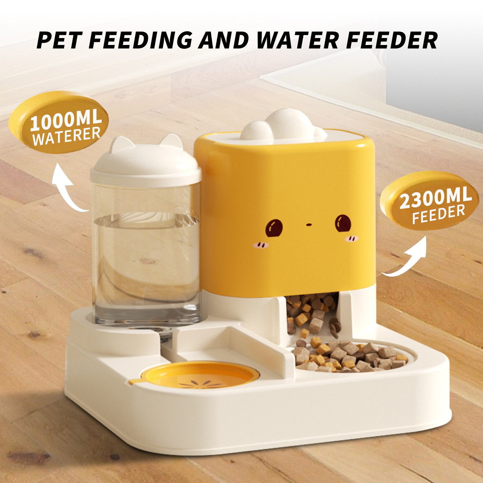 Cartoon Cloud Cat Ear Feeding and Watering Bowl