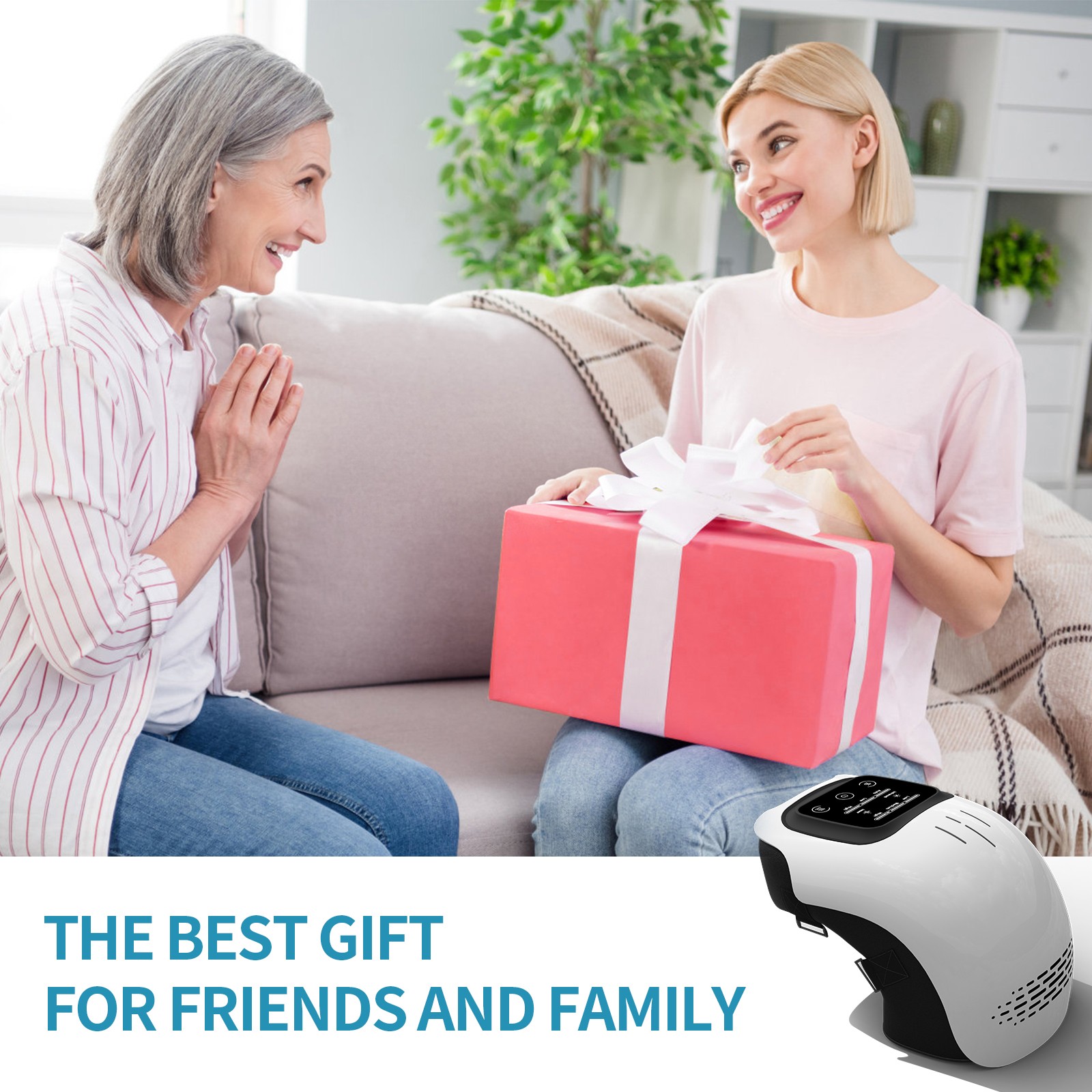Intelligent Knee Massager – Rechargeable, Heating, and Pain Relief for Home Use