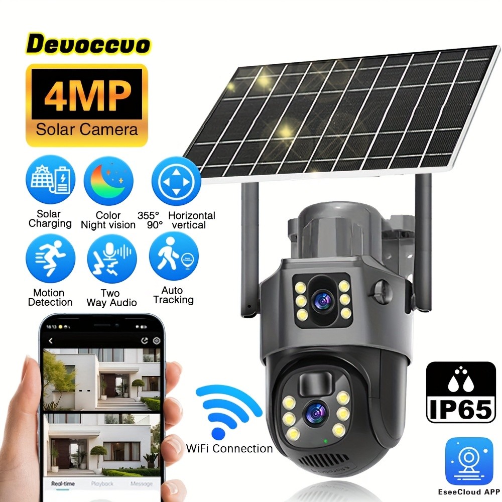 Devoccvo 4MP 2K Dual Lens PTZ Camera