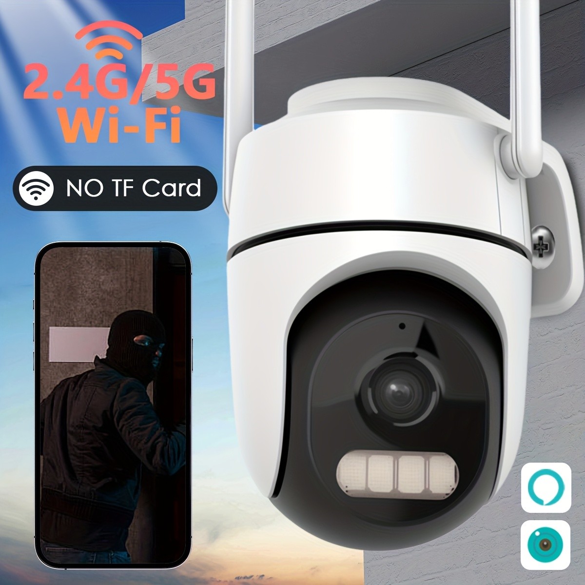 ANSHICAT Indoor/Outdoor Security Camera 360°