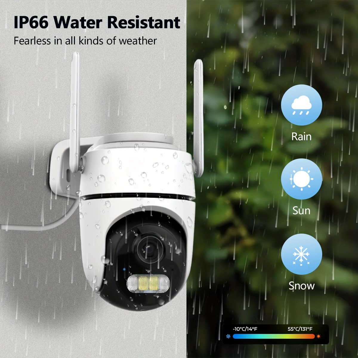 ANSHICAT Indoor/Outdoor Security Camera 360°