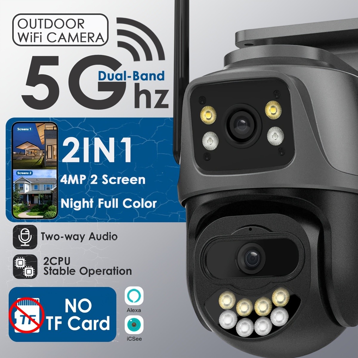 ANSHICAT Outdoor Security Camera 4MP