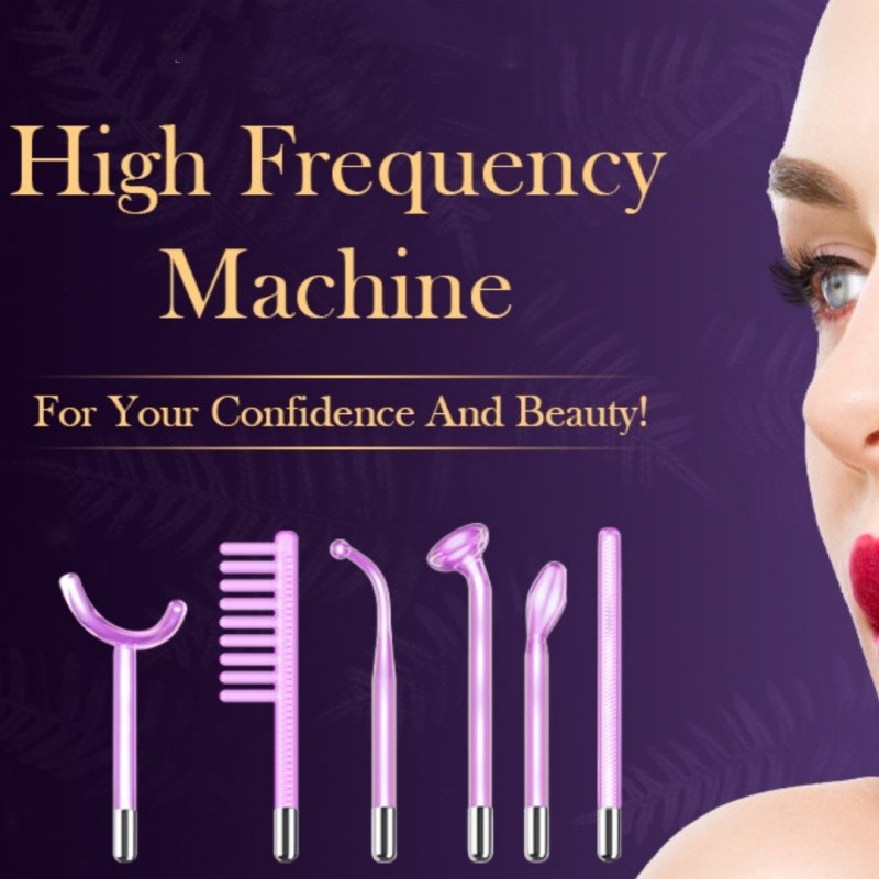 Household High Wave Electrotherapy Rod Six-piece High-frequency Beauty Instrument Eutic Appliance
