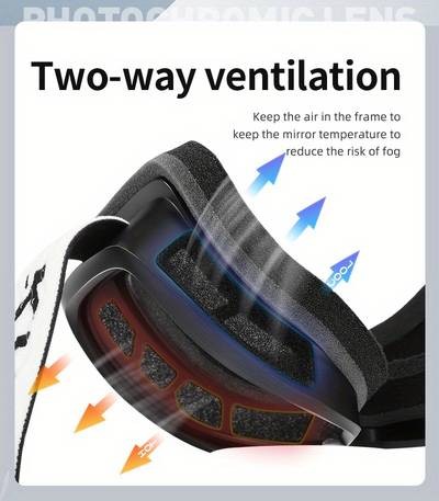 KAPVOE Men’s Photochromic Ski Goggles – Ultimate Protection for Snow Sports Enthusiasts