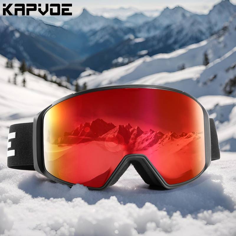 KAPVOE Skiing Goggles for Men and Women – Advanced Snow Eyewear with Magnetic Lenses for Winter Sports