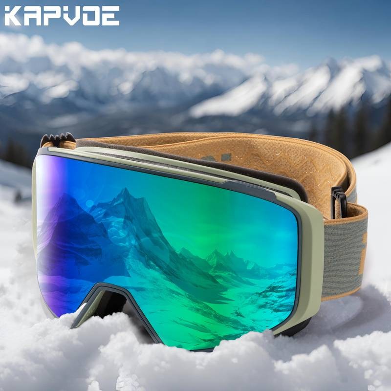 KAPVOE Skiing Goggles for Men and Women – Advanced Snow Eyewear with Magnetic Lenses for Winter Sports