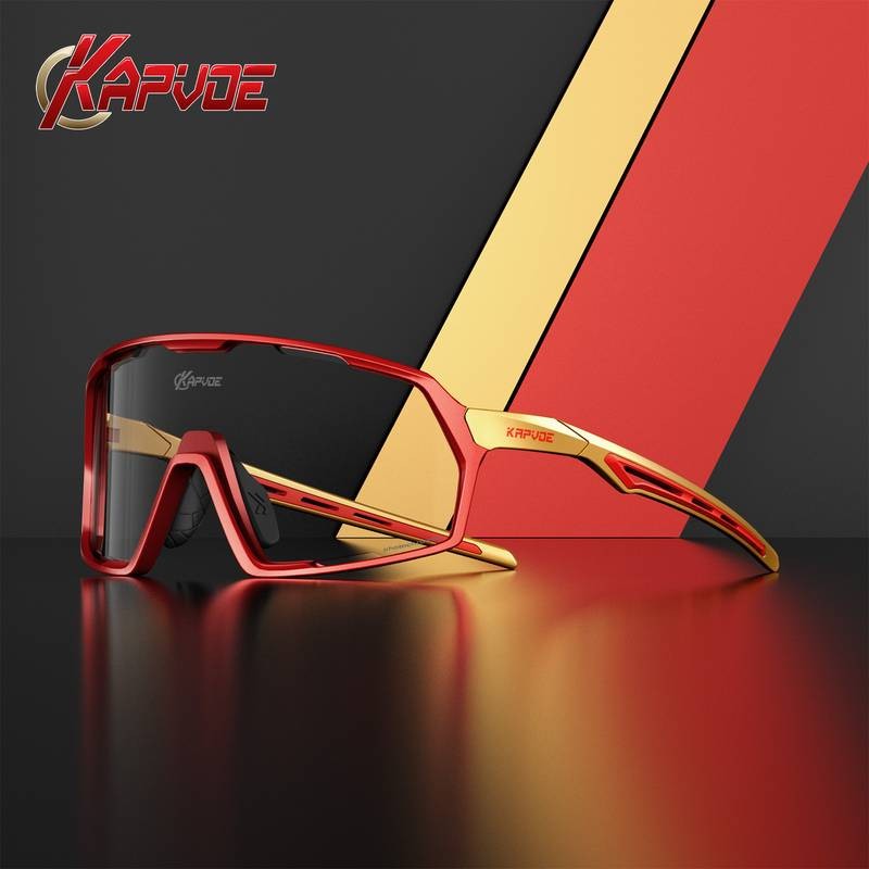 KAPVOE Photochromic Cycling Glasses for Men & Women – Stylish, Adaptive Sports Eyewear for Outdoor Activities