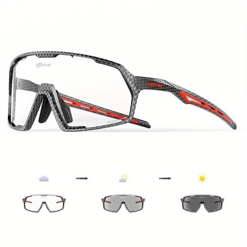 KAPVOE Photochromic Cycling Glasses for Men & Women – Stylish, Adaptive Sports Eyewear for Outdoor Activities
