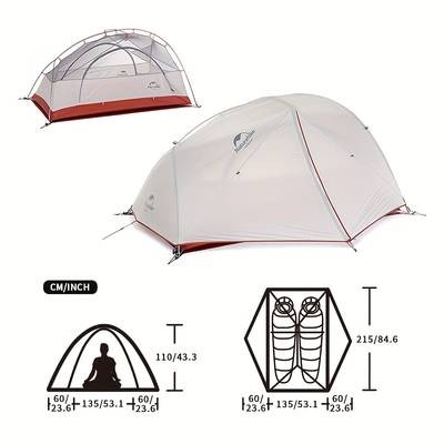 Naturehike Star River 2-Person Tent – All-Season, Spacious Backpacking Tent for Family Outdoors