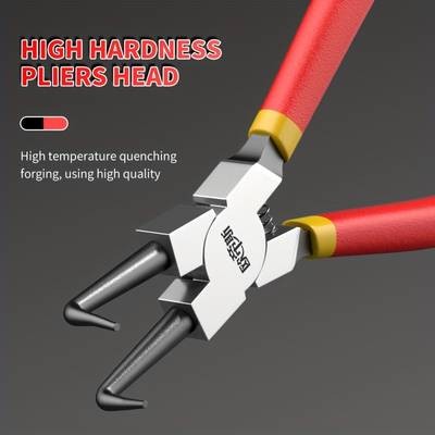 1 Set Circlip Pliers Card Yellow Inside and Outside Two Expansion Set – Durable Tension Ring and Retaining Ring Removal Tool