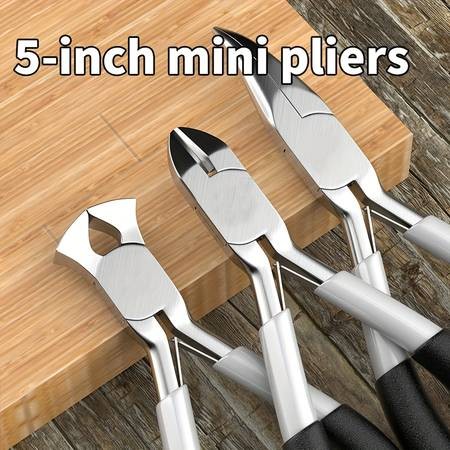 8pcs OUDISI Professional Mini Pliers Set – Heavy-Duty Multi-Bit Kit for Jewelry Making, Electronics Repair, and DIY