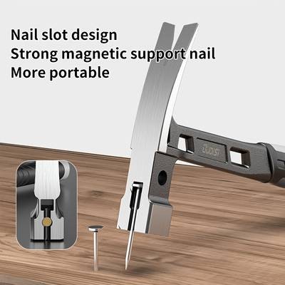 1pc OuDiSi High Carbon Steel Magnetic Nail Claw Hammer – Shockproof, Ergonomic Design for Woodworking and Household Use