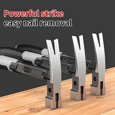 1pc OuDiSi High Carbon Steel Magnetic Nail Claw Hammer – Shockproof, Ergonomic Design for Woodworking and Household Use