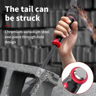 8.12.46.33 cm 4pcs High Hardness Pry Bar Set – Integrated Core Design with Anti-Slip Rubber Handle