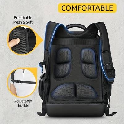 WINHUNT Large Capacity Electrician Backpack – Durable Tool Bag with Multiple Compartments and Padded Straps