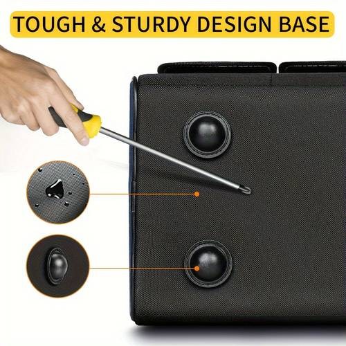 WINHUNT Heavy Duty 12-Pocket Tool Bag – Large Capacity Tool Box Organizer with Adjustable Shoulder Strap