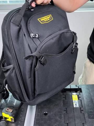 WINHUNT Heavy-Duty Tool Backpack with Multiple Compartments – Durable Fabric Construction for Electricians & DIY Projects