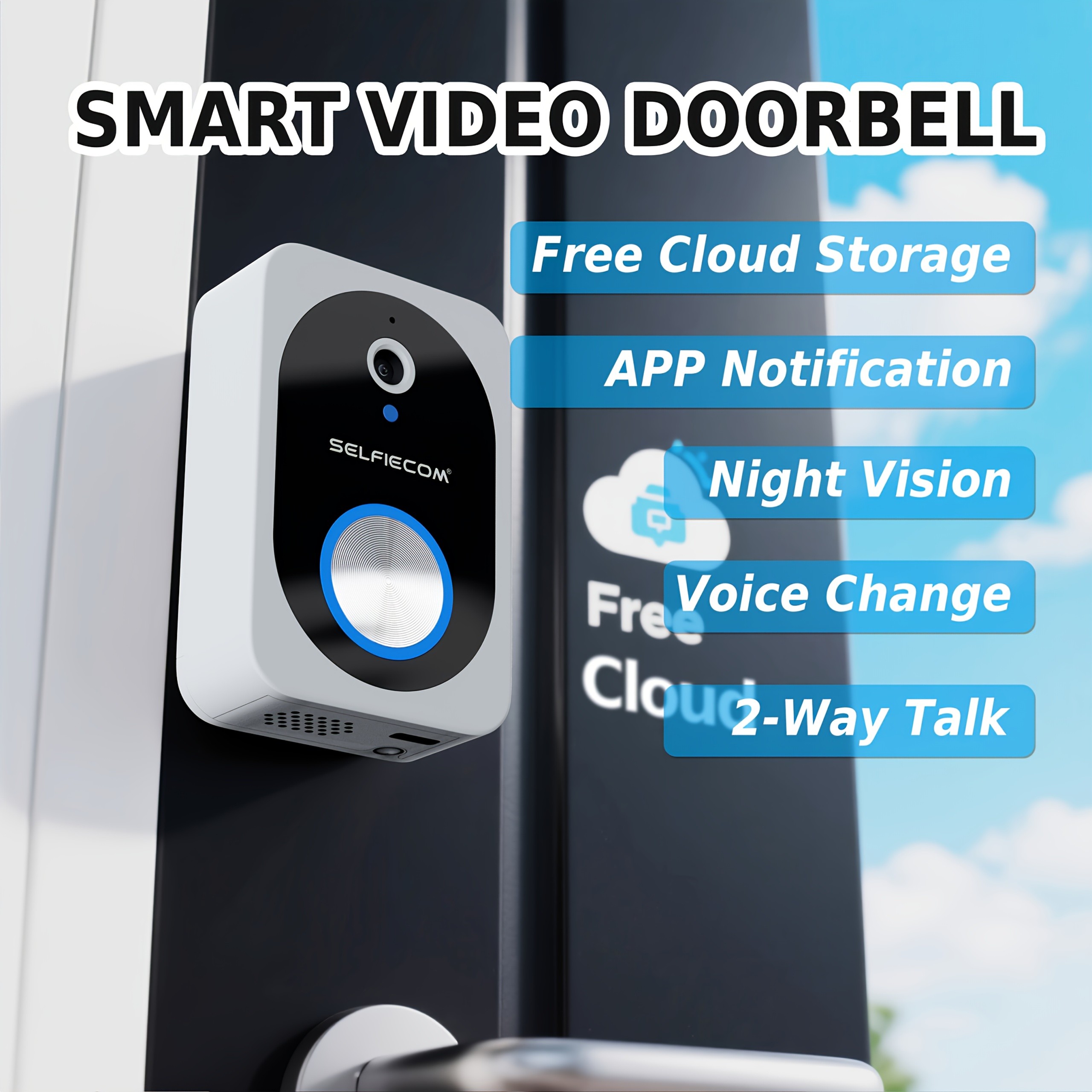 SELFIECOM Smart Doorbell with Two-Way Talk