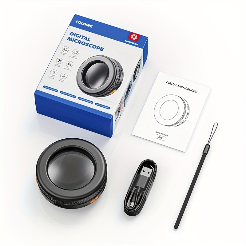 WKR Portable Handheld Digital Microscope with USB-Powered Magnifying Glass
