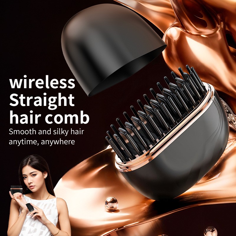 Mini Hair Straightening Comb – Wireless Charging Portable Multifunctional Hair Care Styling Comb
