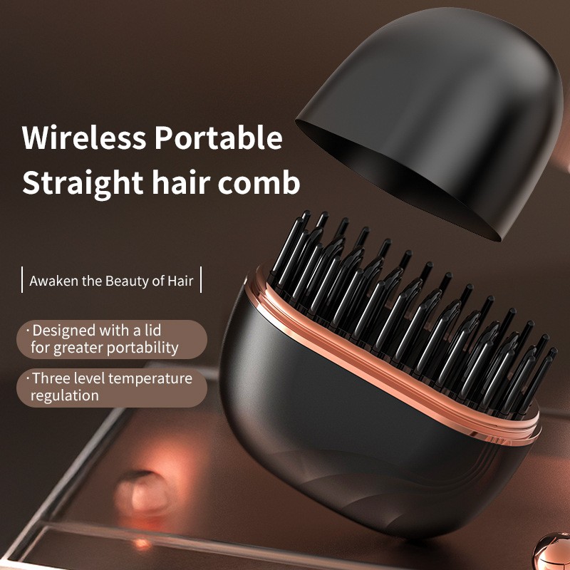Mini Hair Straightening Comb – Wireless Charging Portable Multifunctional Hair Care Styling Comb